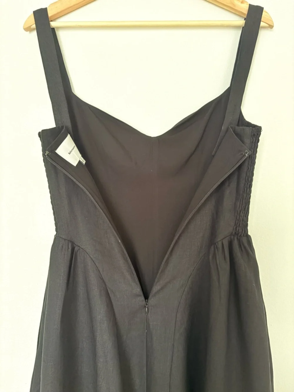 NEW Reformation Birdie Linen Sleeveless Midi Dress Black US 0 UK 4 - Picture 13 of 14